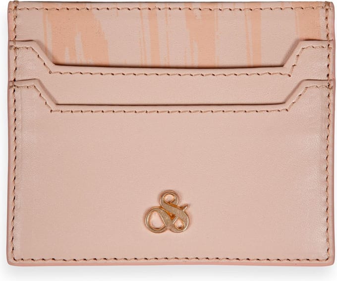 SCOTCH & SODA Leren Kaarthouder Leather Cardholder Ivory Beige