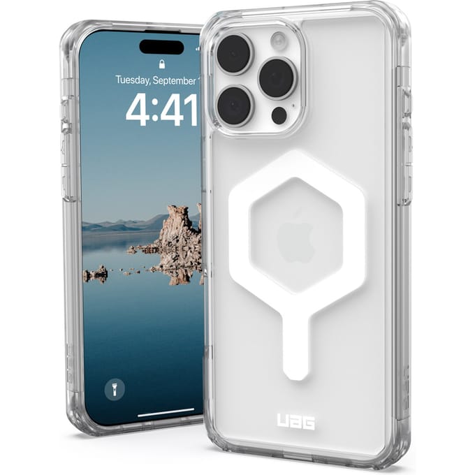 UAG - Plyo Mag geschikt voor iPhone 16 Pro Max Hoesje - transparant/wit
