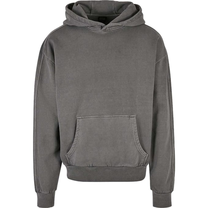 Urban Classics - Heavy Terry Garment Dye Hoodie/trui - M - Grijs