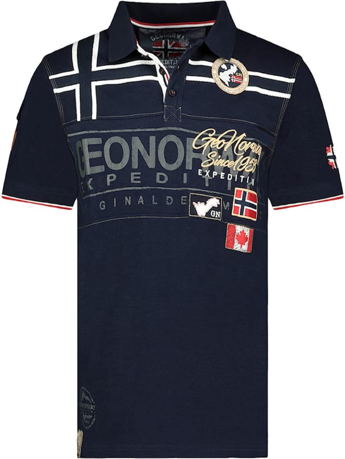 Geographical Norway Heren Polo Katoen Karadock Blauw - L