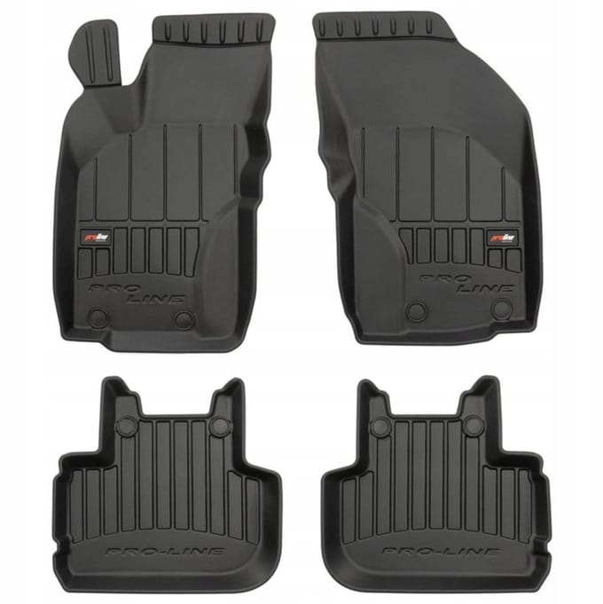 FROGUM 3D - Automatten Set - Perfecte Pasvorm - Geurloos TPE - Hoge 6cm Rand
