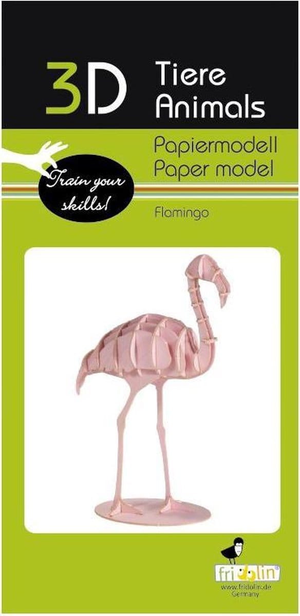 FRIDOLIN 3D Papier Model - Flamingo.