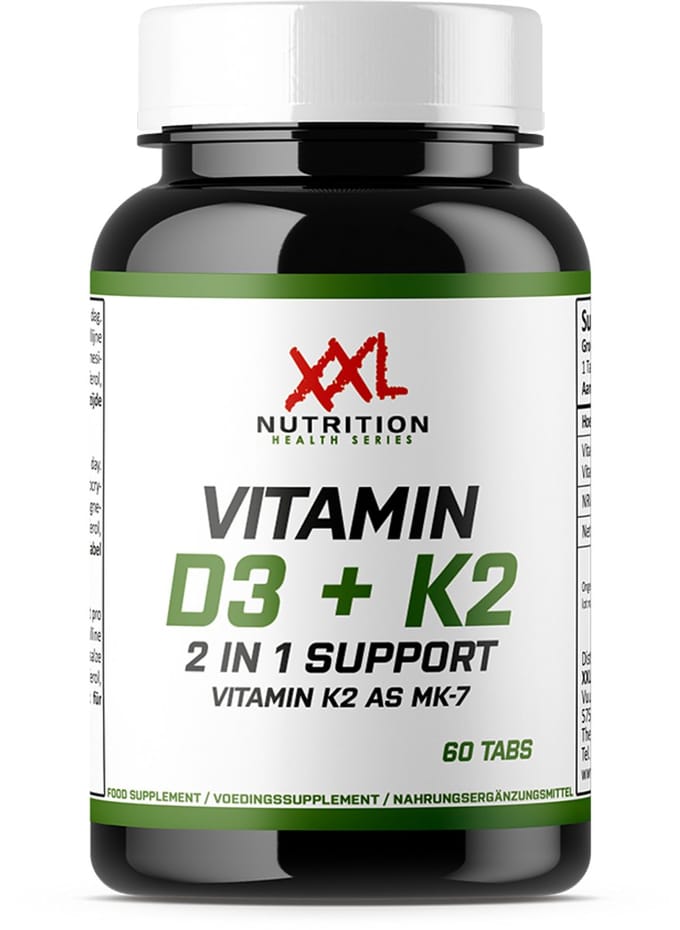 XXL Nutrition - Vitamine D3 + K2 - Vitamine Supplement - 60 Tabletten