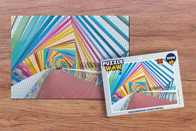 Puzzel Regenboog kunstwerk - Legpuzzel - Puzzel 1000 stukjes volwassenen