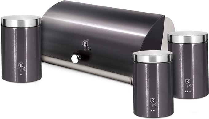 Berlinger Haus 6732 - Broodtrommel met opslagblikken - Metallic Line Carbon Pro Edition