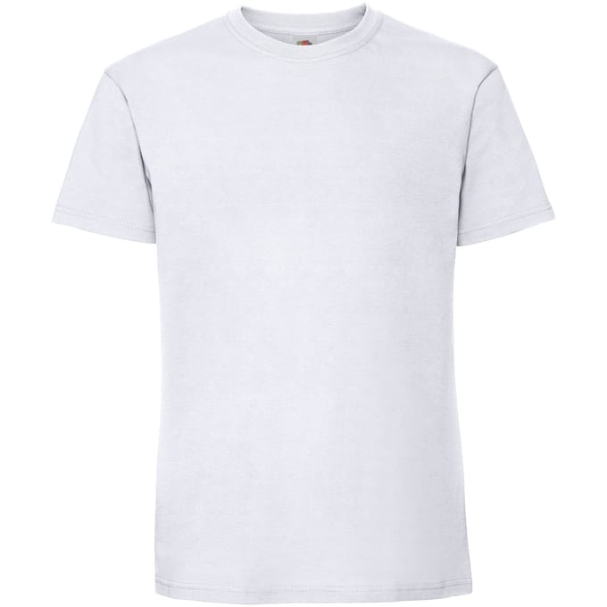 Fruit Of The Loom Mens Ringgesponnen Premium Tshirt (Wit)
