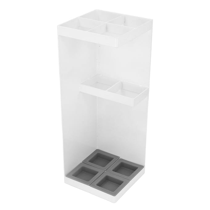Paraplubak Minimalistisch Stevig Slimme Paraplubak met Verwijderbare Druppelbak voor Thuis wit