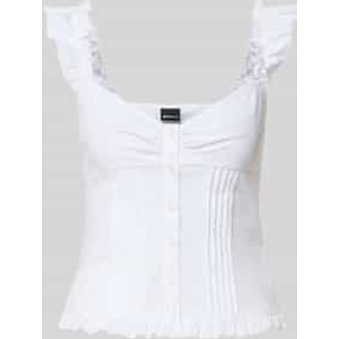 slim fit blouse met ruches