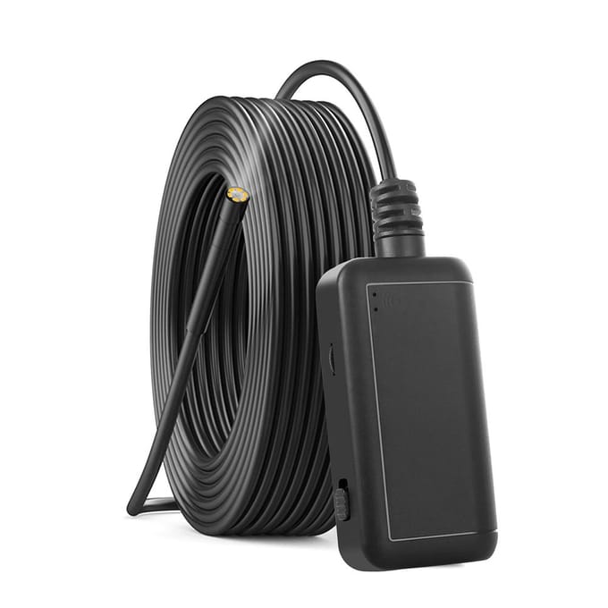 F220 5,5 mm Endoscope industriel WiFi Endoscope Caméra d'inspection intégrée 6 5m Hard Wire gray