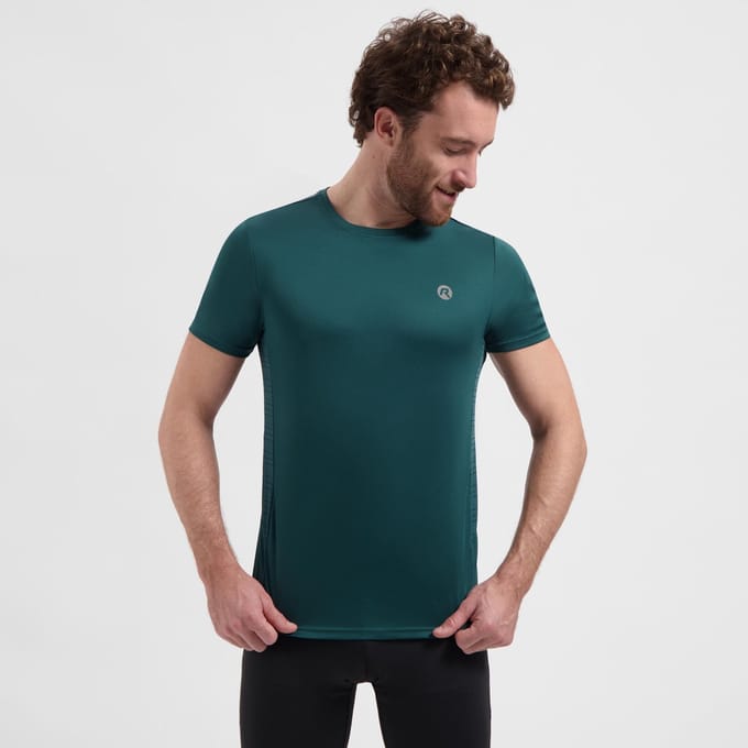 Rogelli Core Heren Hardloopshirt - Korte Mouw - Ademend - Teal
