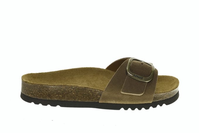 Taupe Slipper Instapper Scholl Kathleen maat 37