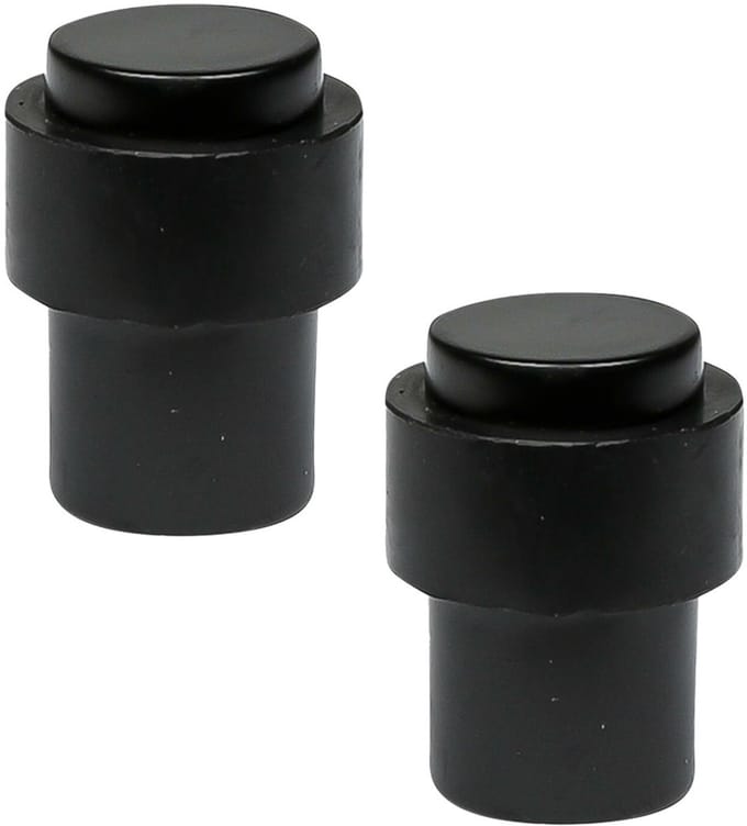 Benson Deurstopper - 2x - zwart - met schroef montage - H4 x D3 cm - deurbuffer