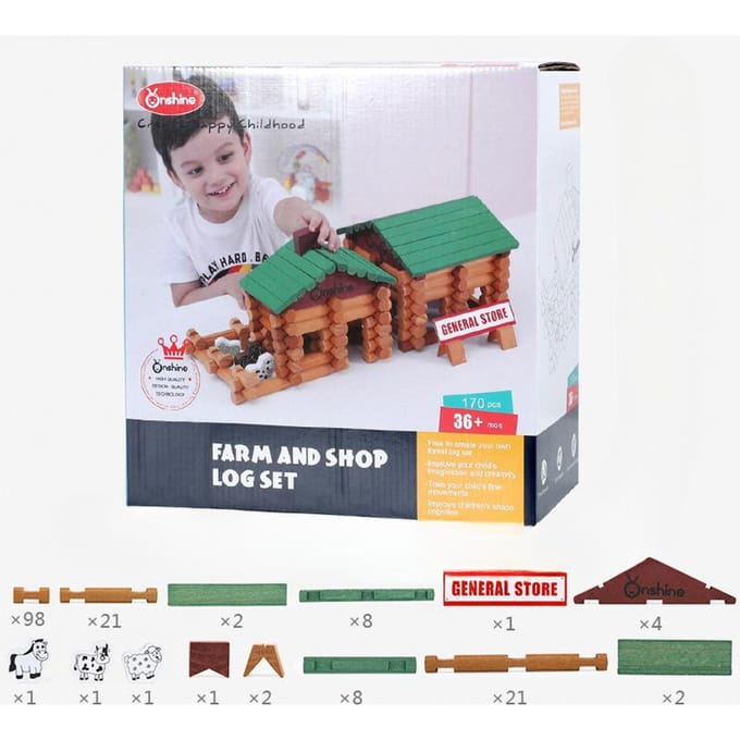 Baby Boshut Houten Lincoln Kamer Creatief Educatief Bouwsteen Bouwspeelgoed 28*13*20cm gray