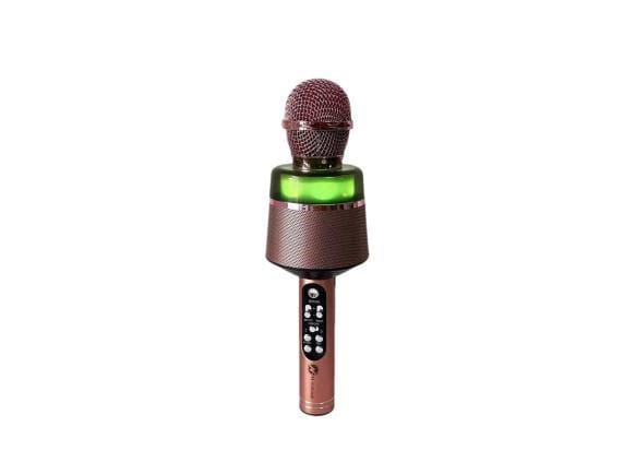 N-GEAR Star Mic - Bluetooth Karaoke Microfoon voor Kinderen - met Speaker & Verlichting - Draadloos - Rose Gold
