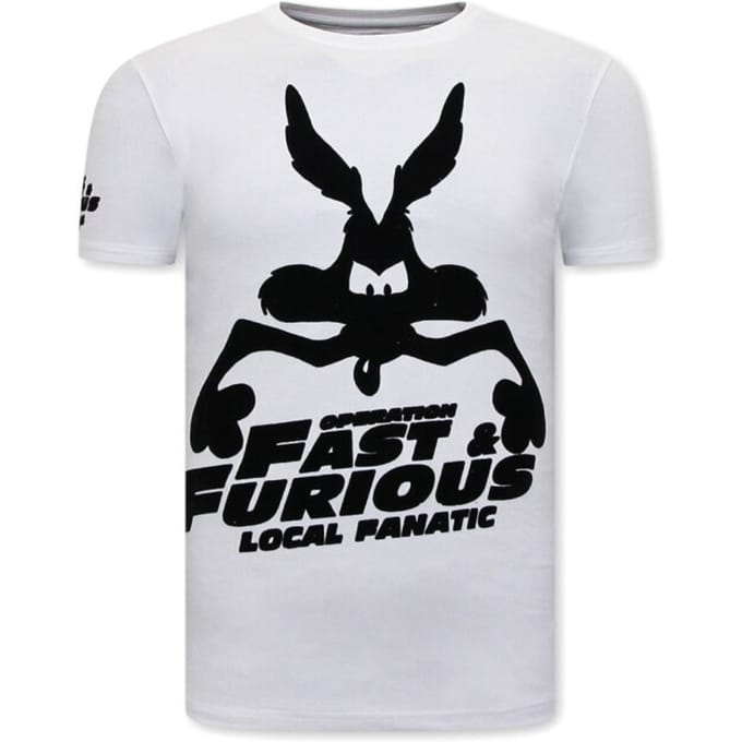 Grappige t shirts Heren - Fast and Furious - Wit