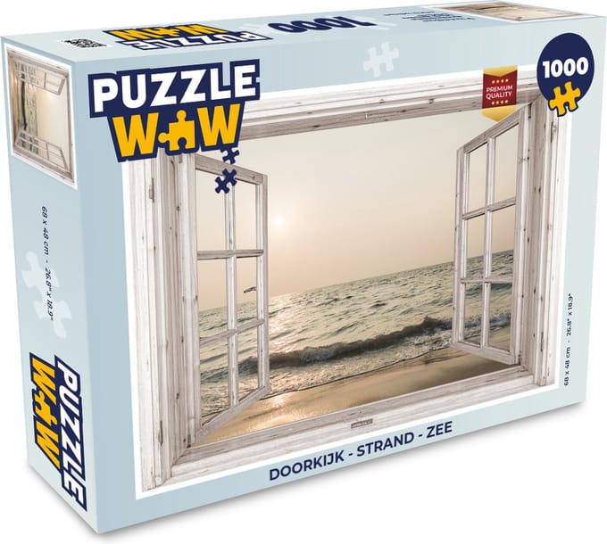 Puzzel Doorkijk - Strand - Zee - Legpuzzel - Puzzel 1000 stukjes volwassenen