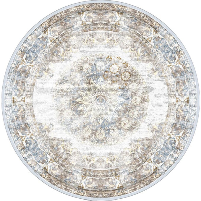 Veer Carpets Vloerkleed viola taupe rond ø120 cm