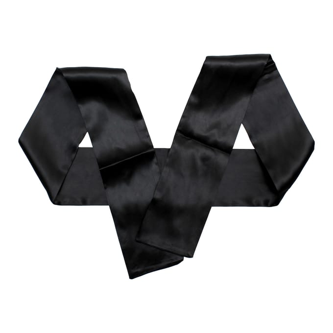 Rimba - Blinddoek - Ook Voor Bondage - Nylon - Zwart - 150 cm lengte - 10 cm breed