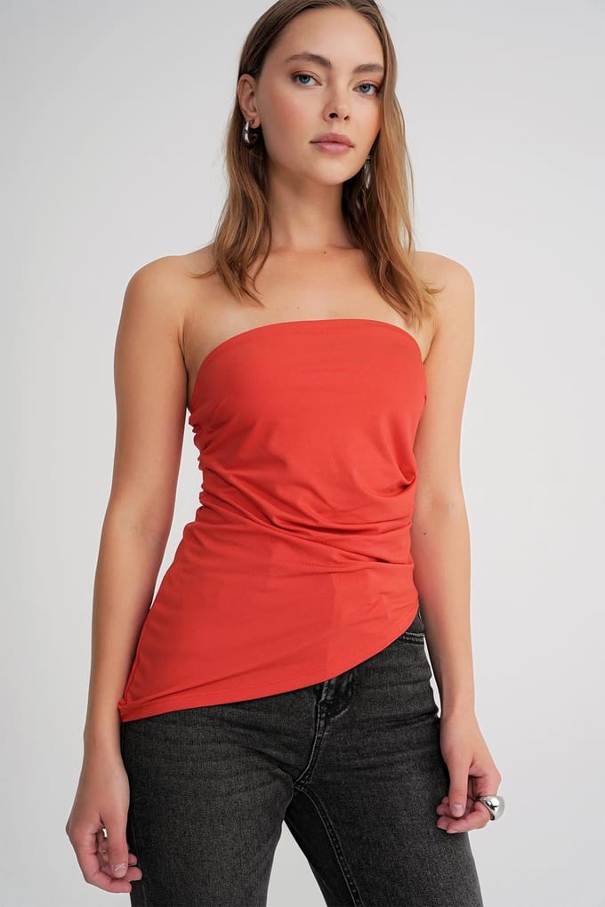 Strapless Gelaagde Blouse