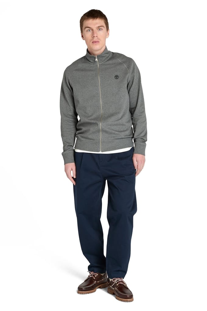 Timberland Exeter River Brushed Back Full Zip Funnel Neck Dark Grey Taglia: S | Maglioni a maglia Outlet | Uomo | Grigio