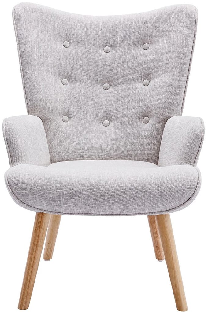 Vente-unique Fauteuil van lichtgrijze stof VATELY