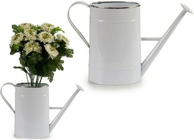 Decoratieve gieter Metaal Wit (10,5 x 22,5 x 38 cm)
