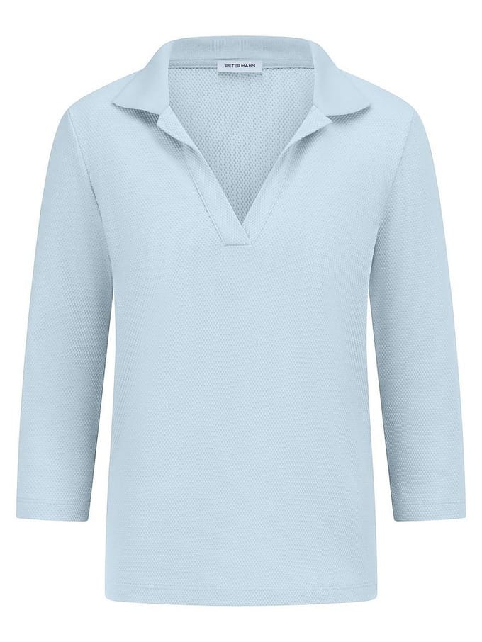 Poloshirt 3/4-mouwen Van Peter Hahn blauw