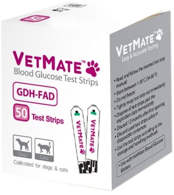 VetMate bloedglucosemeter teststrips 50 stuks