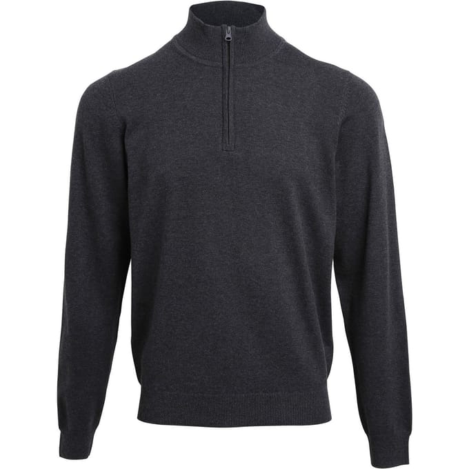 Premier Herenrits sweatshirt met halsopening (Houtskool)