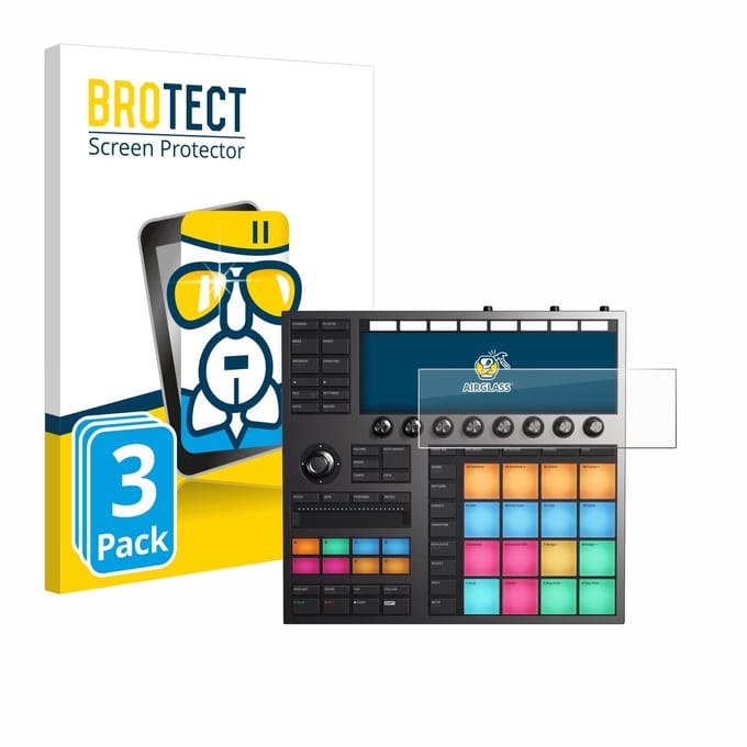Screenprotector 3 Stuks voor Native Instruments Maschine + Beschermglas transparant