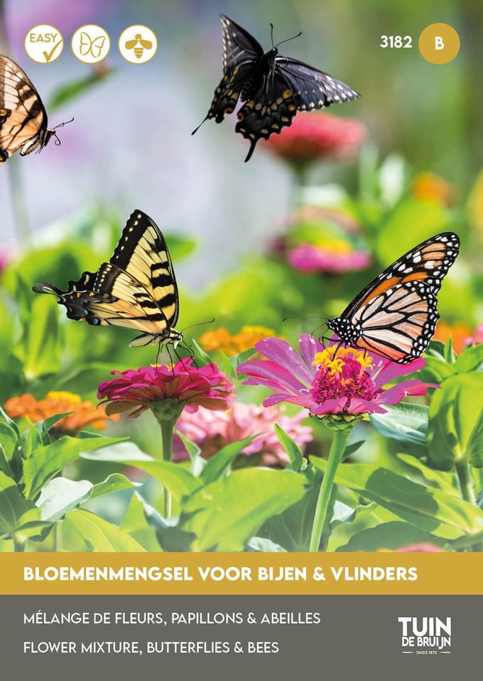 Tuin de Bruijn Bloemenmengsel Bijen & Vlinders – 5 g – 10 m²