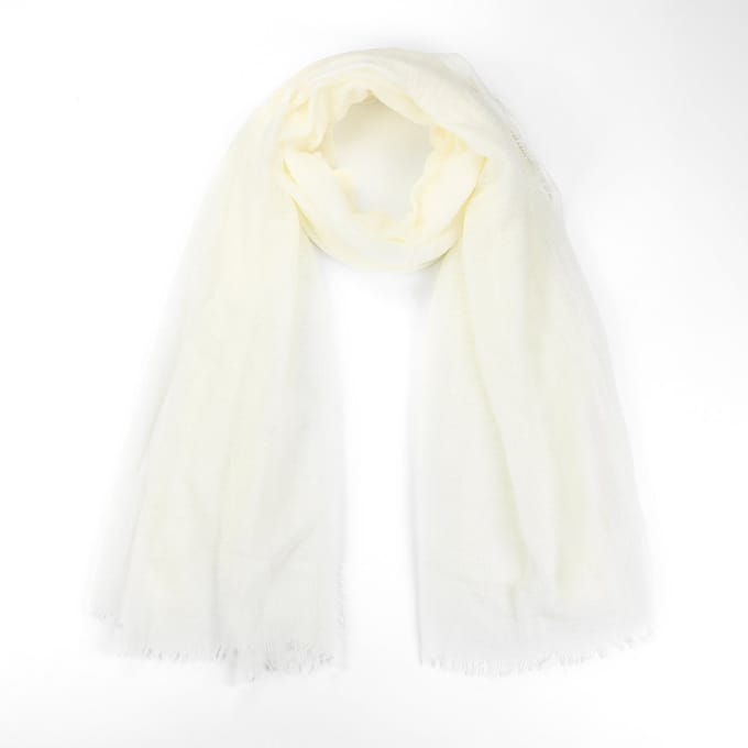 Luxe Viscose Sjaal – Zacht & Comfortabel – 180x90cm – Effen - Offwhite