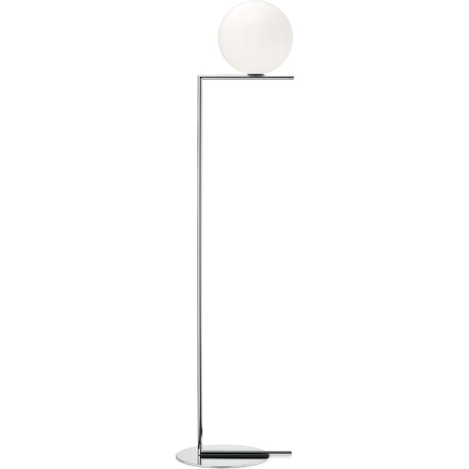 Flos - IC F vloerlamp - chroom - L - zilver