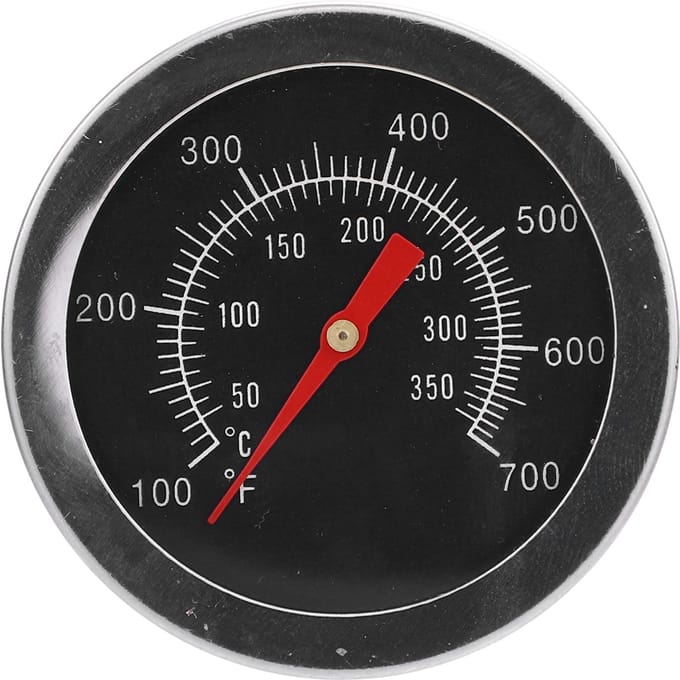 Oventhermometer 52mm Grote Wijzerplaat M8 Draad RVS BBQ Grill Temperatuurmeter voor Koken black