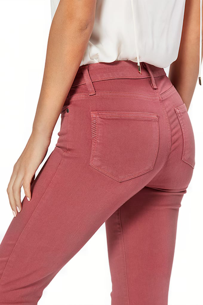 PAIGE Hoxton Ankle Deco Rose Maat: W24 | Slim Jeans Outlet | Dames | Roze