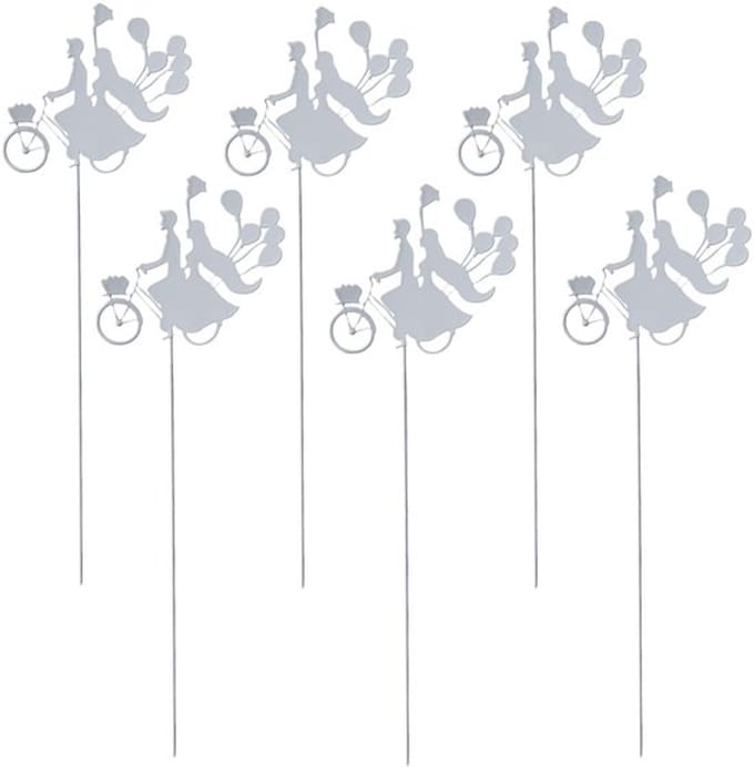 SPHProducts - Tuinstekers - Bruiloftdecoratie - Wit - Plantenstekers