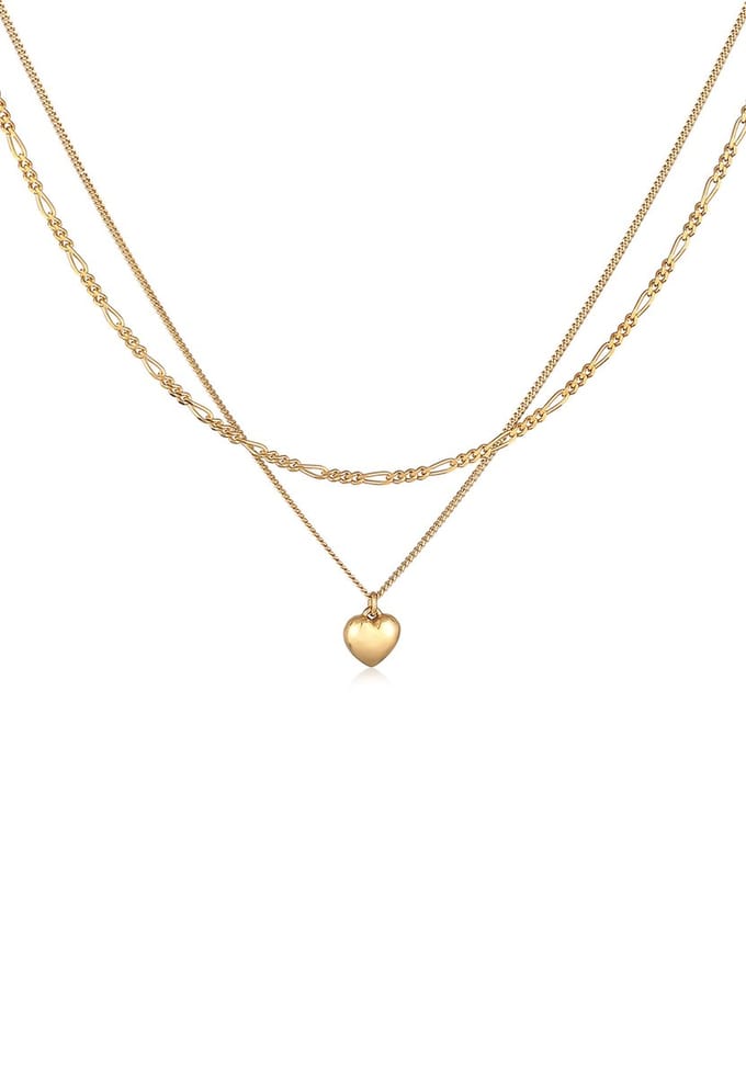 Elli - Halsketting - Dames Laagje hart hanger Figaro in 925 Sterling Zilver - Dames