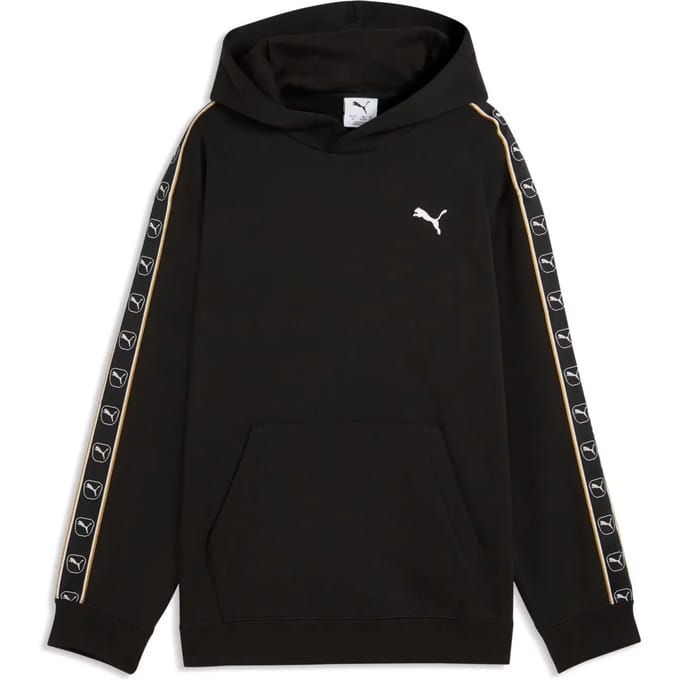 Sweatshirt met capuchon met geribbelde zoom en manche voor kinderen Puma Cat logo