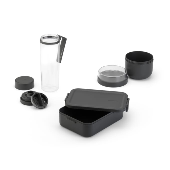 Brabantia Make & Take Ontbijt- en Lunchset - 3-delig - Kunststof - Dark Grey