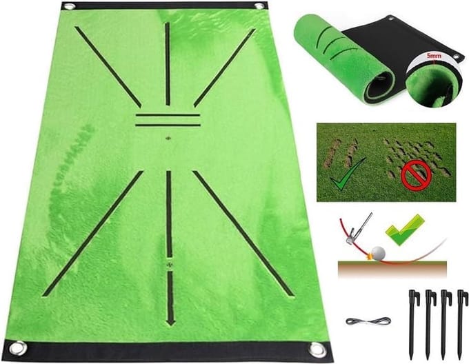 Golftrainingsmat Divot Board - Low Point en Swing Trainer - Directe feedback, bekijk uw swingpad en leer elke keer dat u de golfbal slaat!