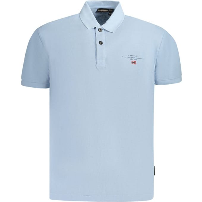 Napapijri Polo Elbas Chambray Blauw - Maat S - Heren