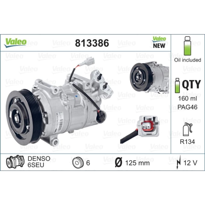 Compressor airconditioning VALEO 813386