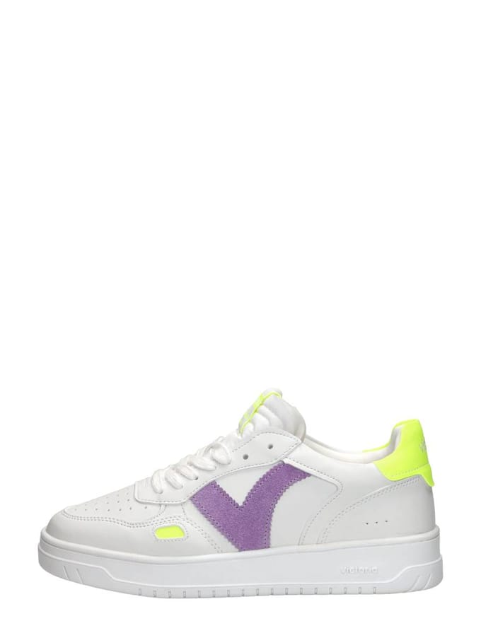 Single damesschoenen met leer en neoneffect Victoria