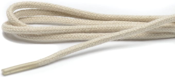ARIESZZZ - Schoenveters - Ecru - Rond 120 cm - 3 mm - 6-8 gaatjes - 2 Pack