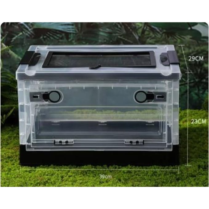 Cage à Hamster Villa de Luxe Pack Cage Panoramique Transparente Grand Espace Boîte d'Élevage Spéciale Ours Doré