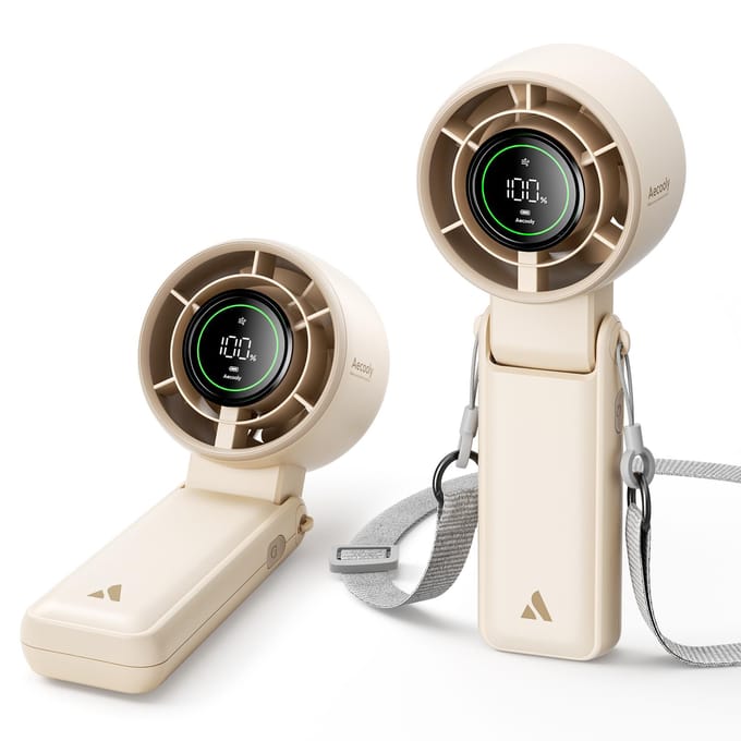 Aecooly Halo 02 – Draagbare Handventilator – 3600mAh – Beige
