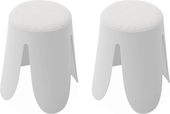 sweeek - Set van 2 stapelkrukken, niki, ø30 / 44 x h46cm