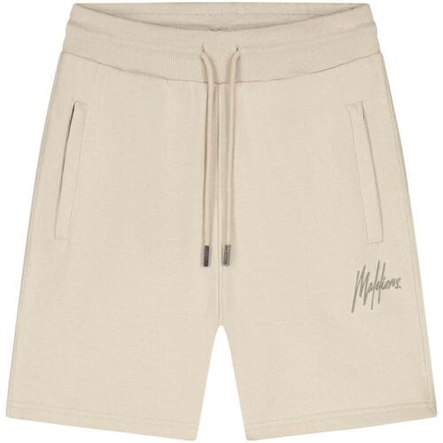 Malelions striped signature short in de kleur bruin.
