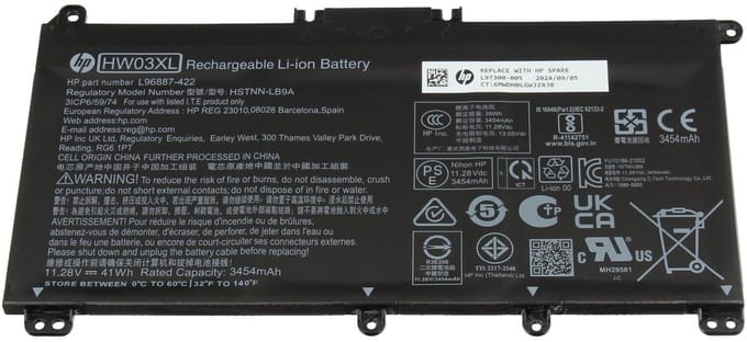 HP L96887-1D1 Batterij - 41Wh