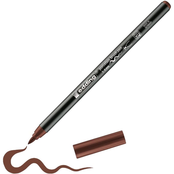 edding 4200 Porselein penseelpen - Bruin